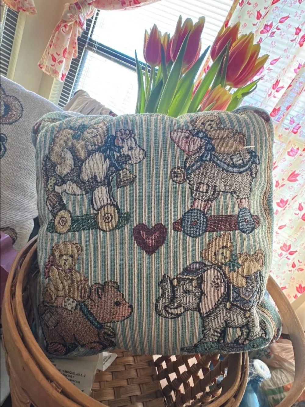 Vintage Cherished Teddies - 12x12inch pillow
